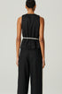 CALCA LINHO BICOLOR PRETO/BEGE